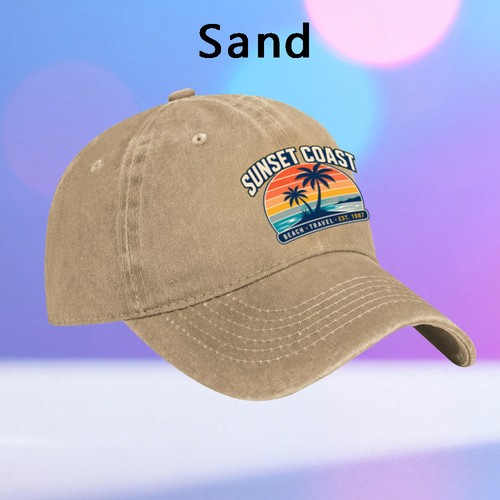 Colorful coconut tree baseball - coconut,
