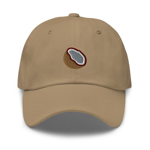 Coconut embroidered baseball - coconut,