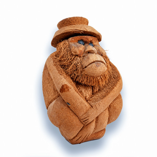 Coconut coir monkey - monkey, figurine
